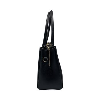 SAC P EPAULE CUIR GRAINE GRETA NOIR 2