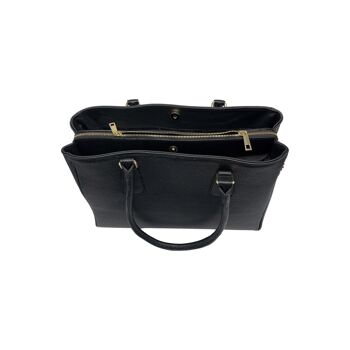 SAC P EPAULE CUIR GRAINE GRETA NOIR 3