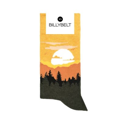 Gemusterte Socken aus gekämmter Baumwolle – Yosemite