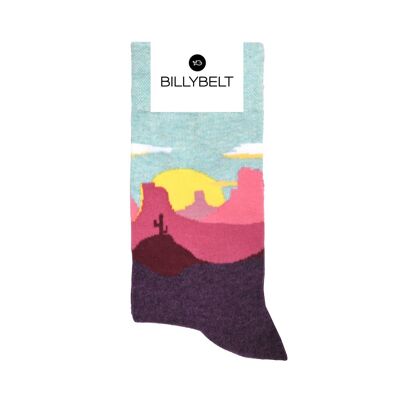 Combed cotton socks Patterned - Bryce canyon