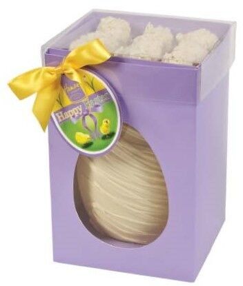 Uovo di Pasqua/Tartufo al cioccolato bianco in scatola da 305 g di Hames