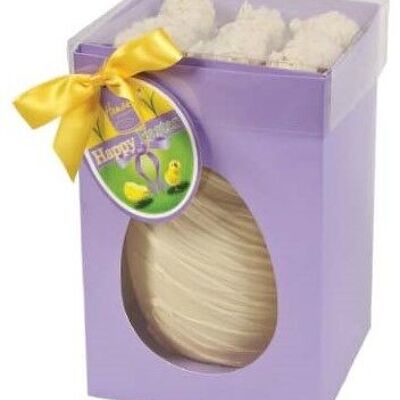 Uovo di Pasqua/Tartufo al cioccolato bianco in scatola da 305 g di Hames