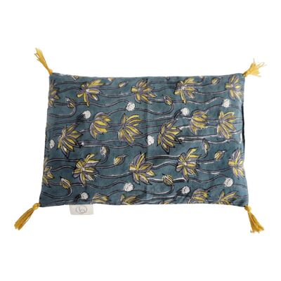 Borsa dell'acqua calda con noccioli di ciliegio "Flowers stripe"