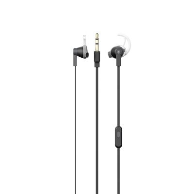 Semi-in-ear wired earphones with microphone - Black - Sport Buds