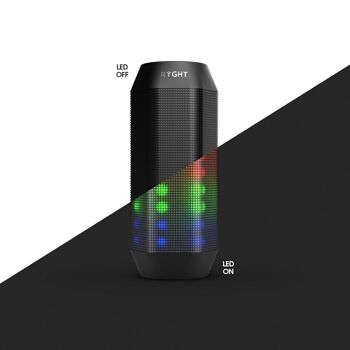 Enceinte sans fil avec LED RDB - Noir - LUMO 6