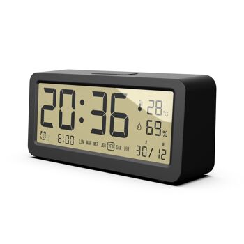 Réveil numérique avec température et date - Noir - ORAS 1