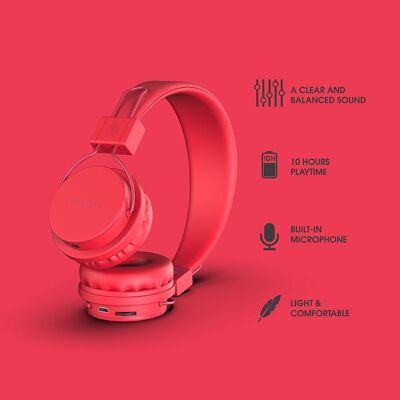 Casque sans fil - Rouge - LUMINA 2