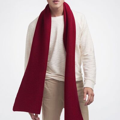 Slow Scarf Cherry red