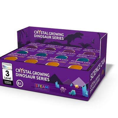Ensemble d'élevage de cristaux, présentoir de comptoir de dinosaures/affichage d'œufs de dinosaures en cristal (12 pièces)