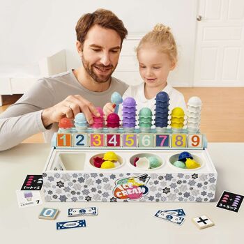 Jouets Montessori à partir de 3 ans - apprentissage des couleurs, du calcul et des nombres - jouet de motricité, jeu enfichable, jeux d'apprentissage, jeu de tri - cadeau pour filles et garçons, jouets pour enfants, jeux pour enfants 7