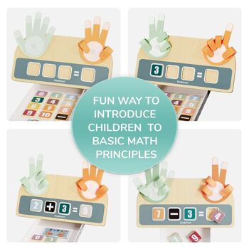 Jouets éducatifs d'apprentissage des nombres pour les tout-petits – Jouets mathématiques pour compter les doigts, jouets pédagogiques pour l'éducation précoce pour les 3 ans et plus, jouets Montessori pour les tout-petits 6
