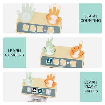 Jouets éducatifs d'apprentissage des nombres pour les tout-petits – Jouets mathématiques pour compter les doigts, jouets pédagogiques pour l'éducation précoce pour les 3 ans et plus, jouets Montessori pour les tout-petits 8