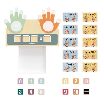 Jouets éducatifs d'apprentissage des nombres pour les tout-petits – Jouets mathématiques pour compter les doigts, jouets pédagogiques pour l'éducation précoce pour les 3 ans et plus, jouets Montessori pour les tout-petits 10