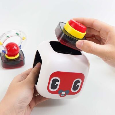 Fidget Cube from 2 years old girl boy, motor skills cube from 24 months for portable anti-stress toy, activity cube baby Montessori children's toy 1 year