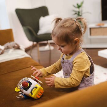 Fidget Cube à partir de 2 ans fille garçon, cube de motricité à partir de 24 mois pour jouet anti-stress portable, cube d'activité bébé jouet enfant Montessori 1 an 2