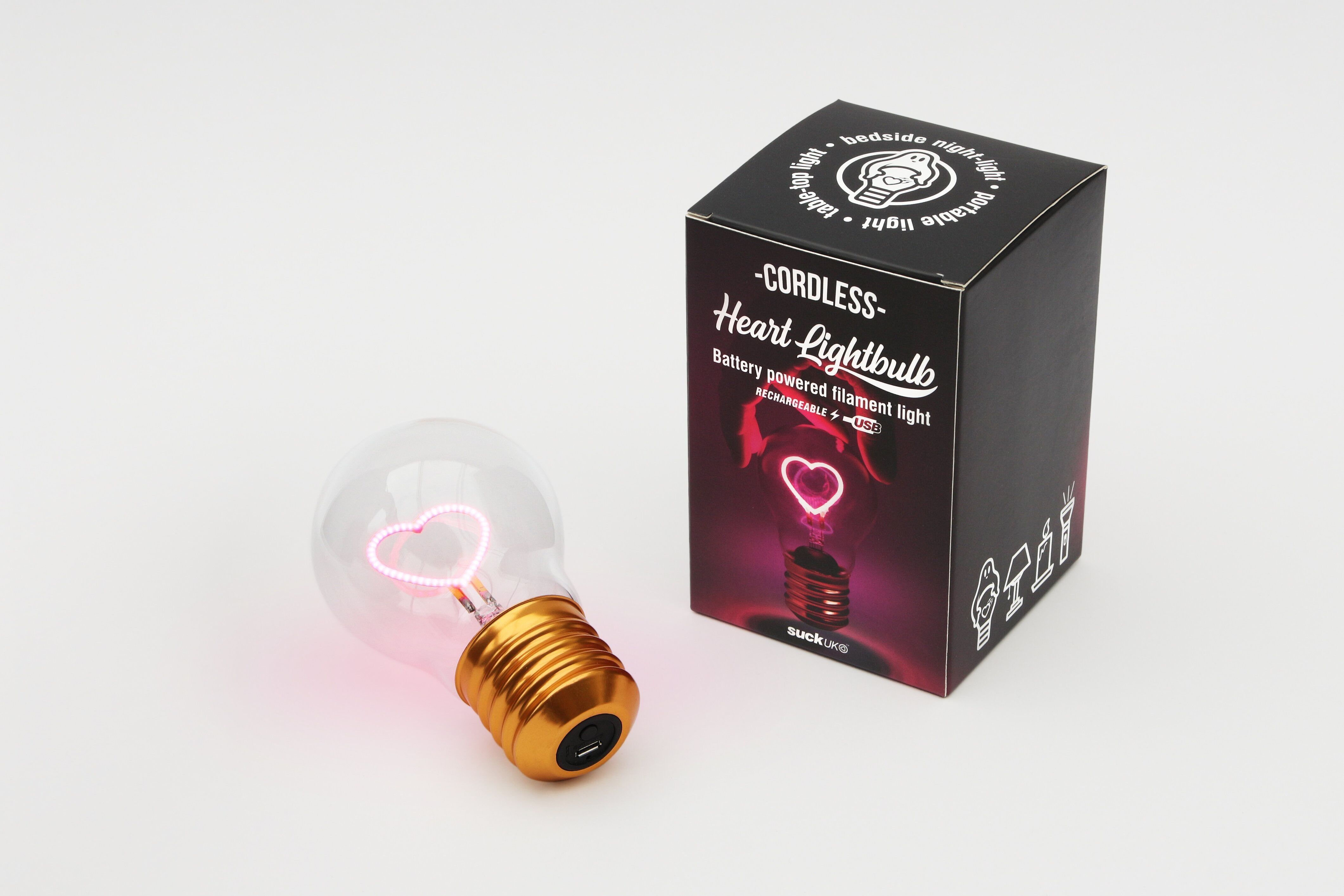 Kabellose LED-Glühbirne | Herz