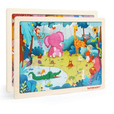 Holz Puzzle - Waldtiere / Wooden Puzzle - Forest animals