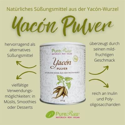 Yacón en poudre (biologique et cru) 170 g