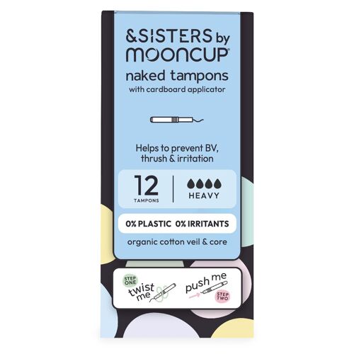 Organic Cotton Eco-applicator Tampons | Heavy Absorbency (12 pack)