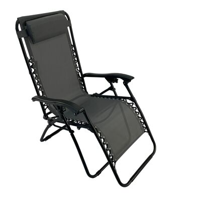 Steel tilting armchair.  With Cushion. Anthracite