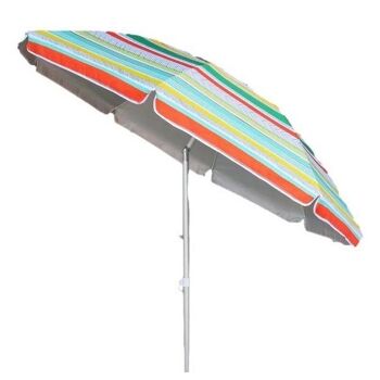 Parasol diamètre 200 cm en polyester.Poteau en aluminium 1