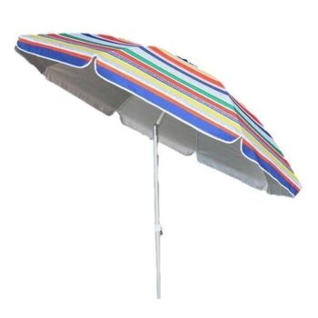 Parasol diamètre 200 cm en polyester.Poteau en aluminium 3