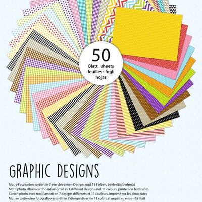 Cartoncino fotografico con motivo "Graphic Designs" 300 g/m²