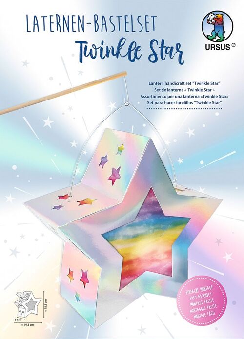 Laternen-Bastelset "Twinkle Star", silber