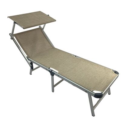Folding aluminum beach bed.  With canopy.