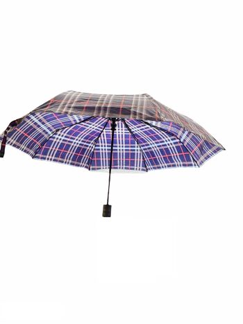 Mini parapluie automatique 54/8 en nylon écossais 3