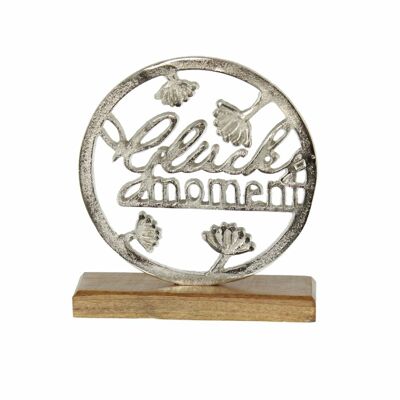 Alu-Aufsteller Glücksmoment, 20 x 5 x 22cm, silber, 802287