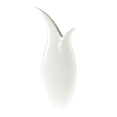 Keramik-Vase Claire hoch, 19,5 x 9 x 48 cm, weiß, 811012