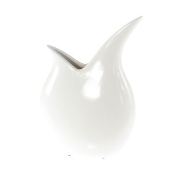 Vase en céramique Claire large, 24,5 x 9,5 x 35 cm, blanc, 811036 1