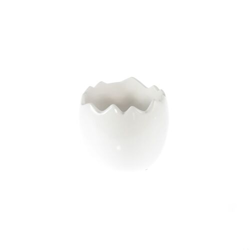 Keramik-Eierschale klein, Ø 11,5 x 10 cm, weiß, 811296