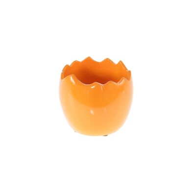 Ceramic eggshell small, Ø 11.5 x 10 cm, orange, 811319