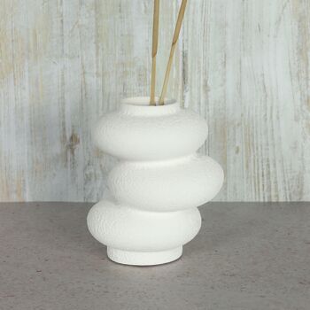 Vase en céramique stonetower petit, 17 x 15 x 21 cm, blanc, 811418 2