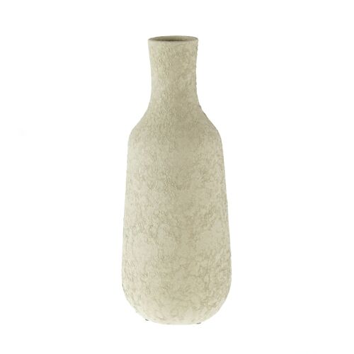 Keramik-Flaschenvase, Ø 15 x 40 cm, beige, 811500