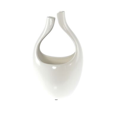 Keramik-Übertopf Orchidee kl., 17 x 15 x 30 cm, weiß, 815843