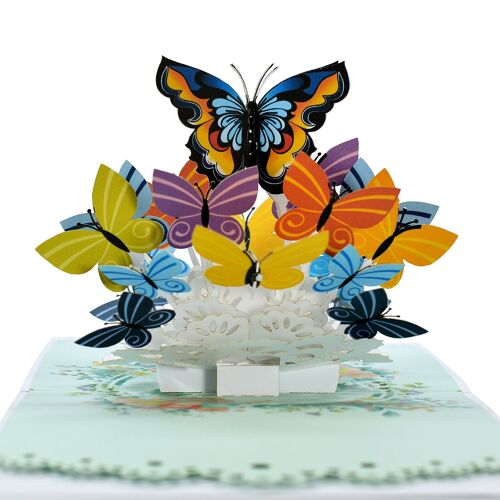 Achat Carte pop-up 3D Papillons - Printemps en gros