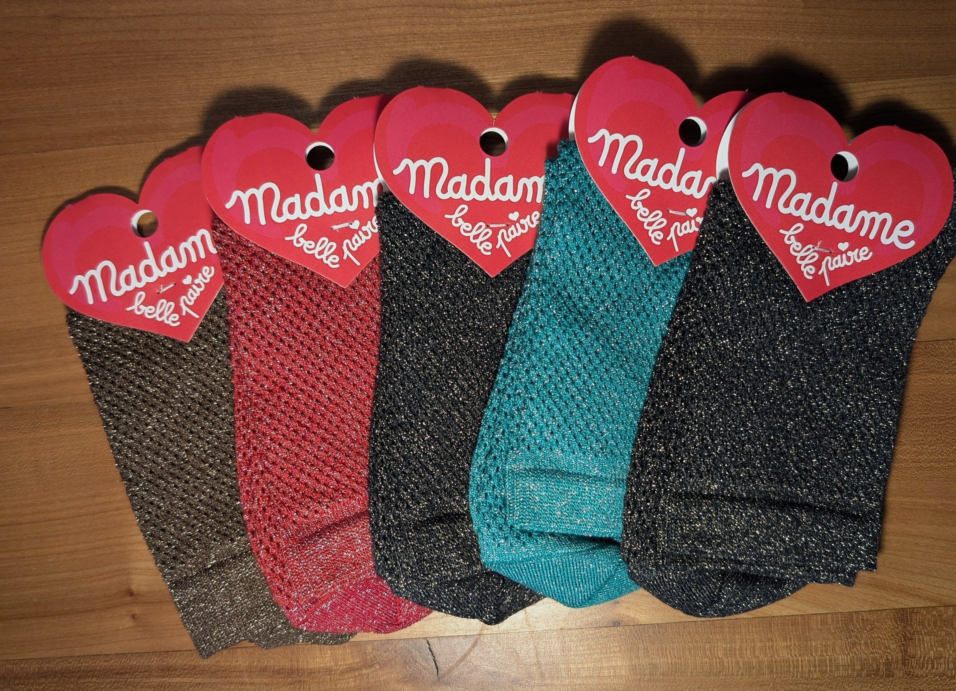 Calzini da donna con paillettes traforate - 36/40