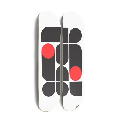 Skateboards for wall decoration: Diptych “ABSTRACT”