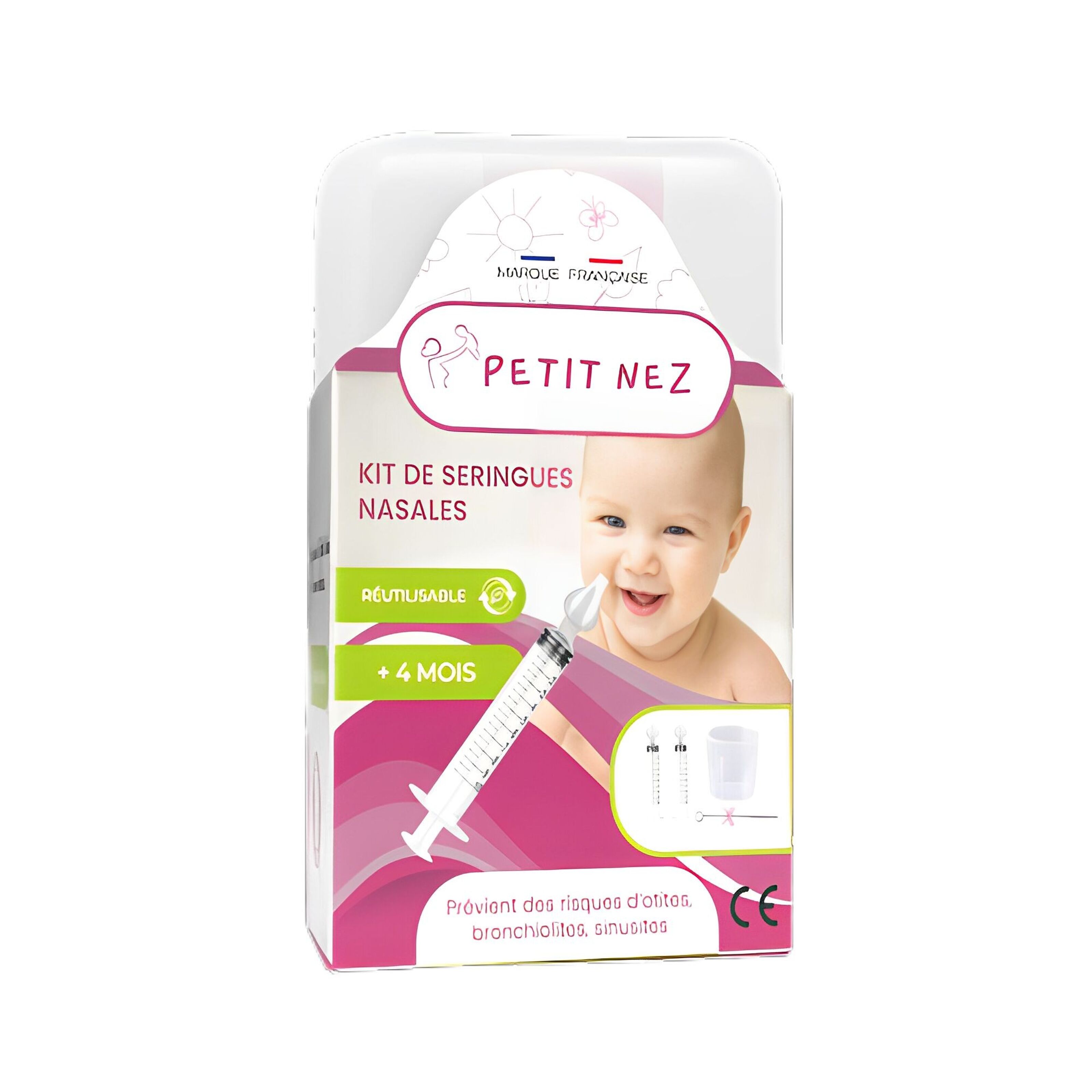 2 Pcs de 10ml Seringue Nasale Bébé