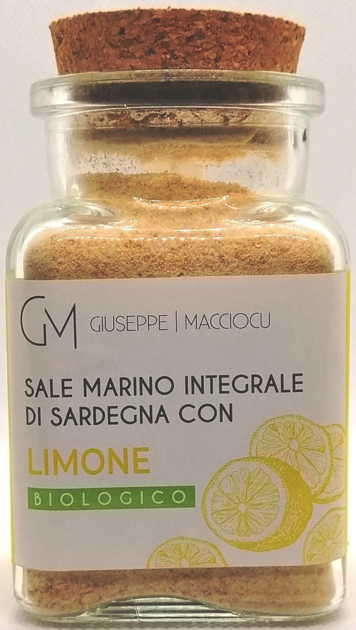 Vendita marino integrale fino + limone BIO Vasetto da 130gr barattolo in vetro riutilizzabile con tappo in sughero