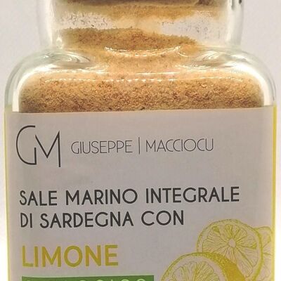 Vendita marino integrale fino + limone BIO Vasetto da 130gr barattolo in vetro riutilizzabile con tappo in sughero