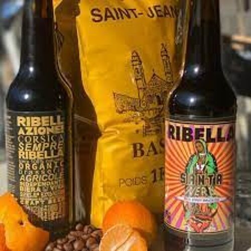 Bière Corse RIBELLA - Santa Nera - Stout au café, chocolat et arbouses BIO