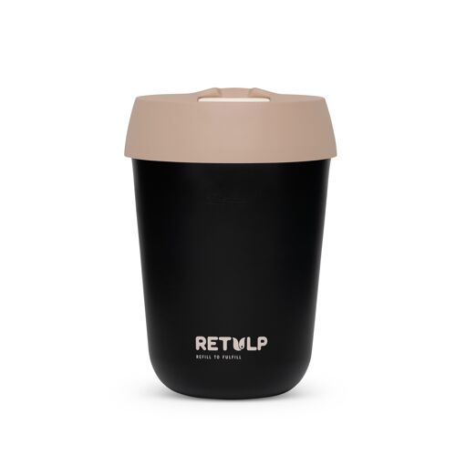 Travel Cup to Go - Reusable mug 250ml Black / Bakery Brown