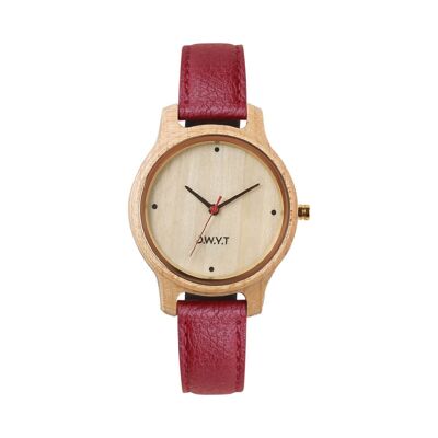 Reloj de mujer AQUILA rojo (fibra de manzana)