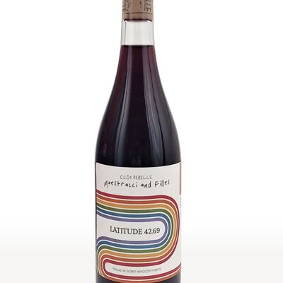 Bottle of Corsican red wine - vinu rossu "Latitude 42.69" - Clos Rebelle Maestracci & Filles - Cuvée 2022