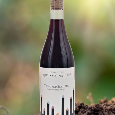 Bottiglia di vino rosso corso - vinu rossu "Young & Beautiful" - Clos Rebelle Maestracci & Filles - Cuvée 2022