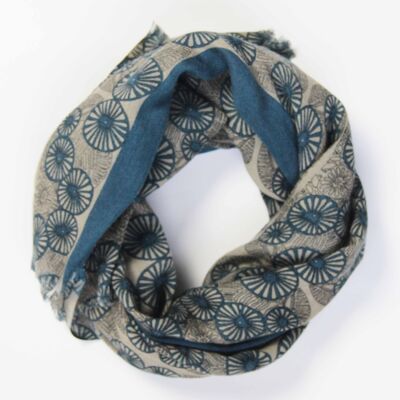 Blue Umbrella Wool Scarf